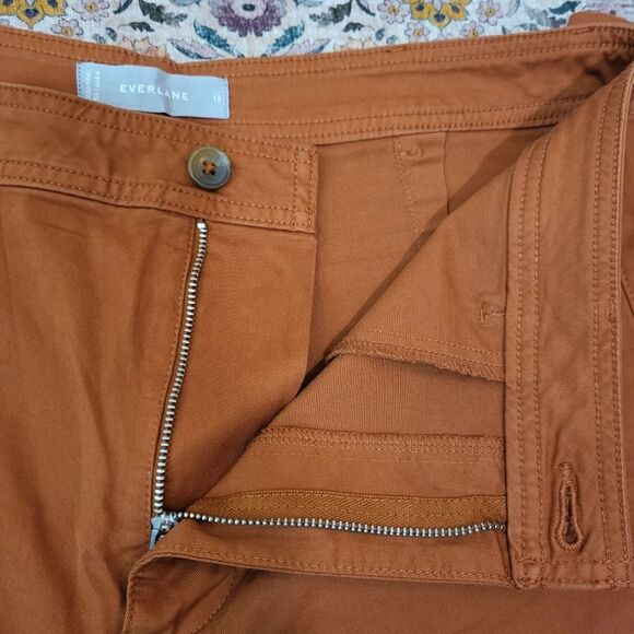 🌜 EVERLANE Curvy Straight High Rise Jean | Burnt Orange | size 12 - Picture 4 of 10